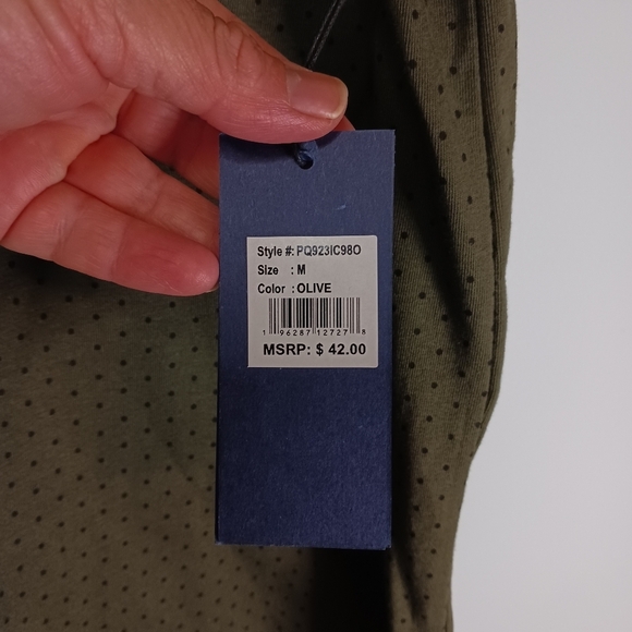 Size Medium Mens Polo Shirt NWT Olive Green Athletic Tee Golf Casual - Picture 3 of 5